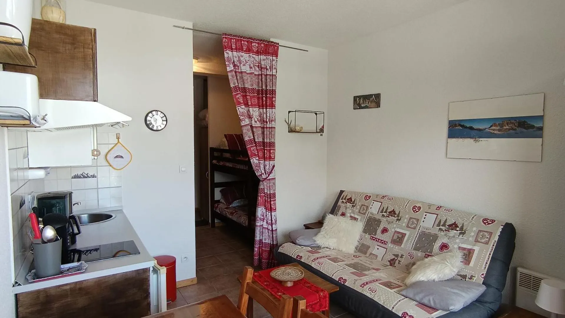 Studio 4 Pers Sud Avec Balcon, Parking Et Animaux Acceptes - Fr-1-445-206 Montgenevre
